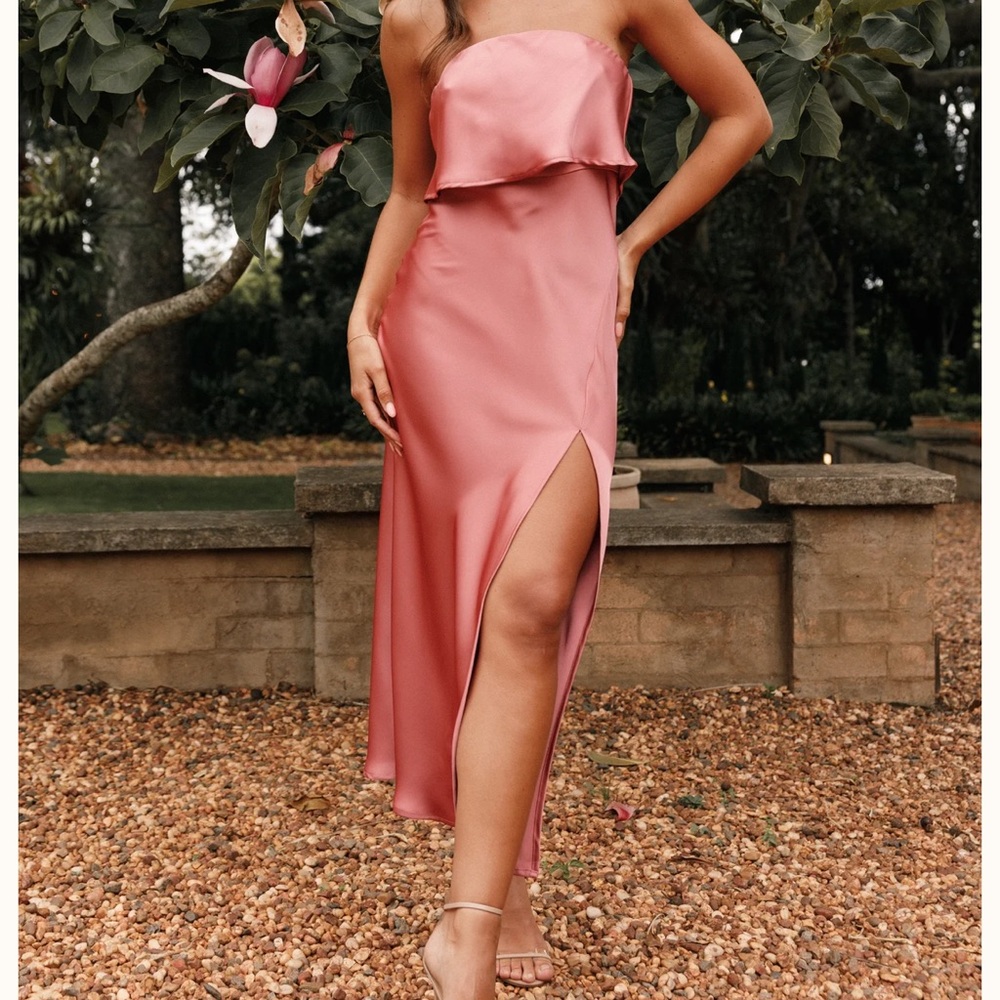 Petal & Pup Vienna Strapless Midi Dress